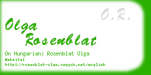 olga rosenblat business card